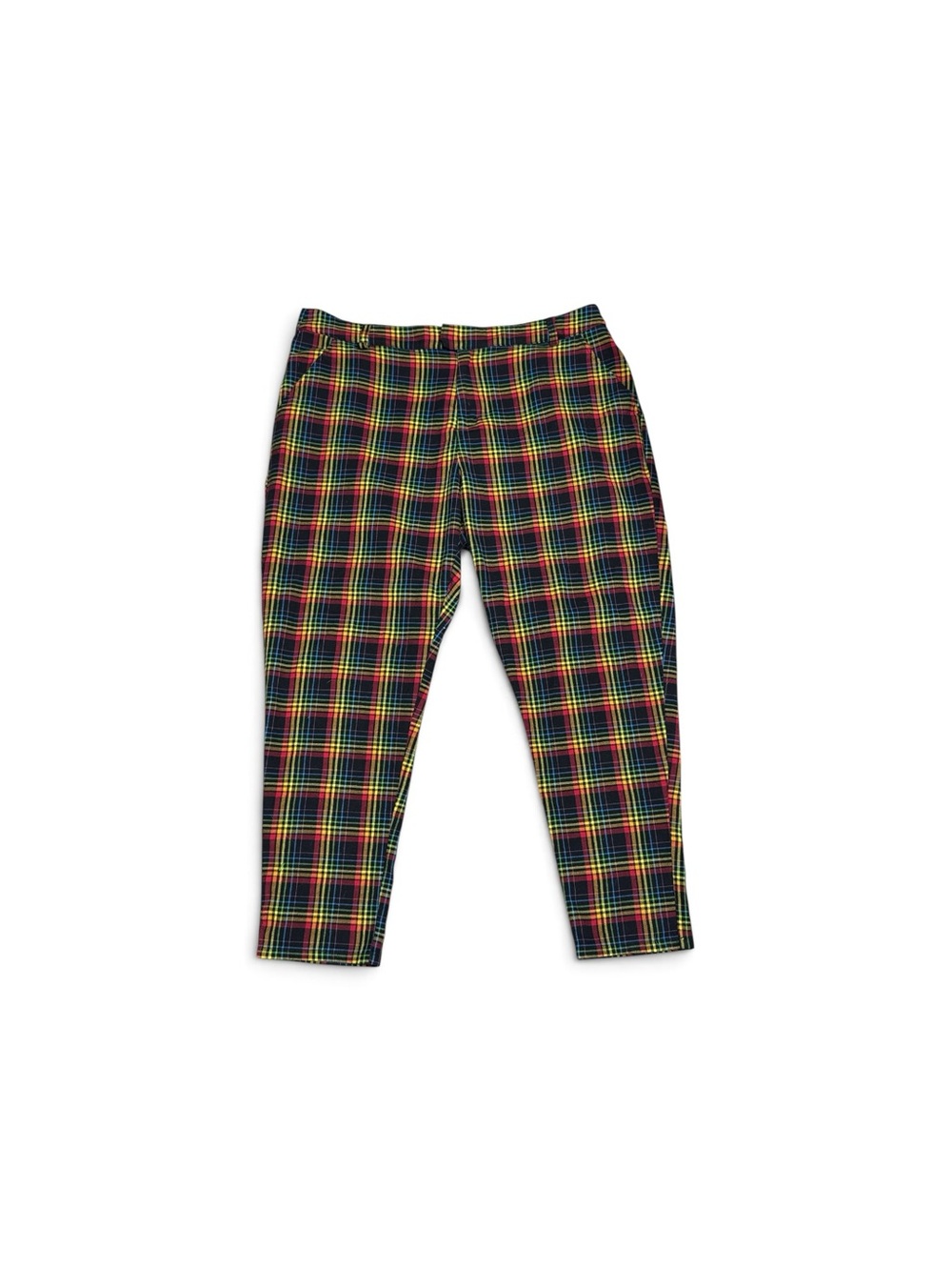 Hot Topic Plus Size 2 2X Rainbow Plaid Tapered Punk Pants 18 20